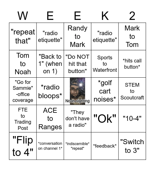 Radio Bingo! Bingo Card