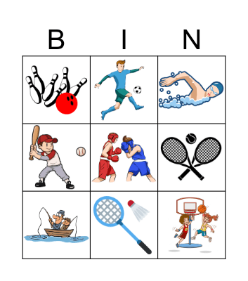 Sport Bingo Card