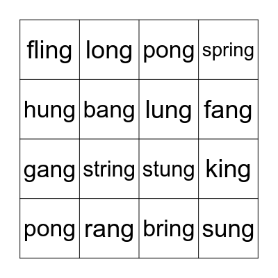 -ng Bingo Card