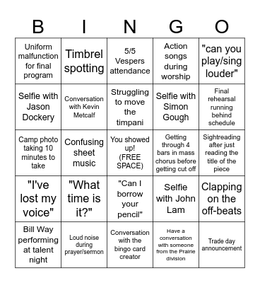 TMS Bingo Card
