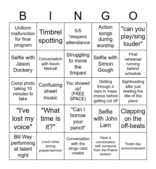 TMS Bingo Card