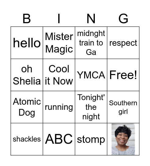 Jeanette' steppin' into 60 Celebration Bingo Card