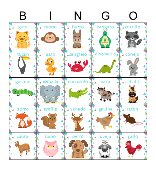 Bingo Animal @AlpargataSkate Bingo Card