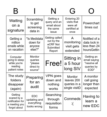 RDC Bingo! Bingo Card