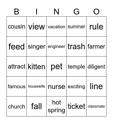 Bingo Card
