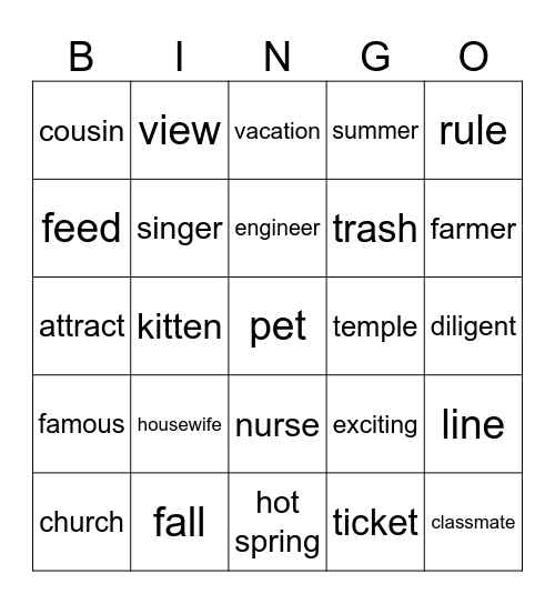 Bingo Card