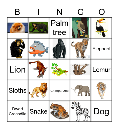 WELCOME TO THE JUNGLE! Bingo Card