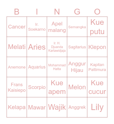 Bingo Card