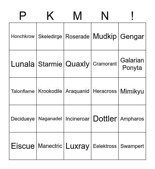 Xin Eohp's Round 1 (Imp Edition) Bingo Card