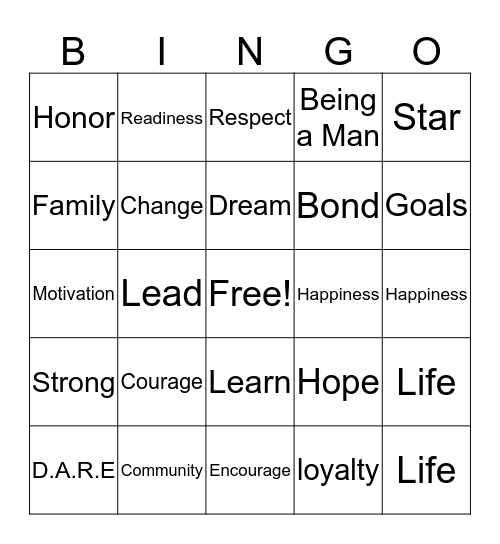 brothakeeper Bingo Card
