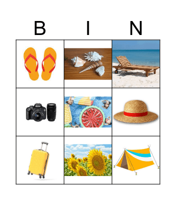 summer Bingo Card