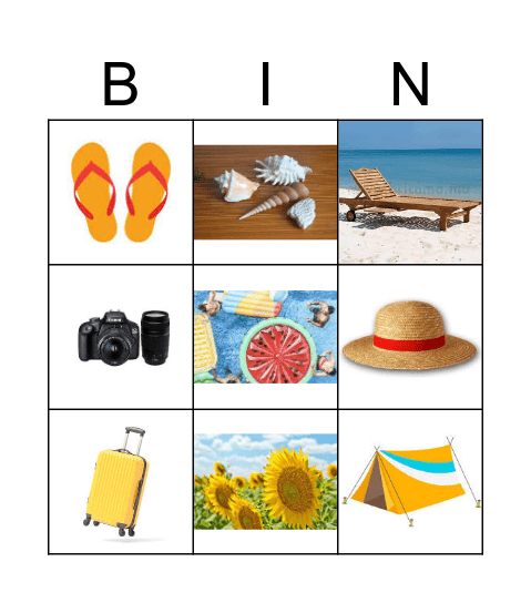 summer Bingo Card