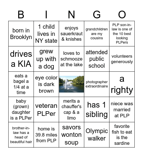 NAME THAT PLPer Bingo Card