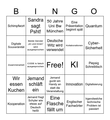 CODE 2023 Bingo Card