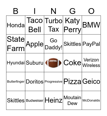 SUPER BOWL 50 Bingo Card