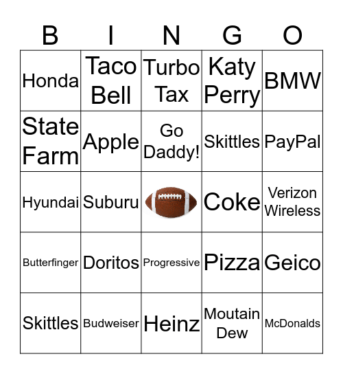 SUPER BOWL 50 Bingo Card