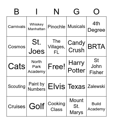 50th Wedding Anniversary! Bingo Card