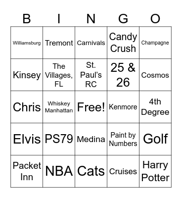 50th Wedding Anniversary! Bingo Card