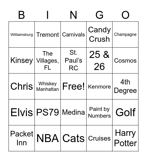 50th Wedding Anniversary! Bingo Card