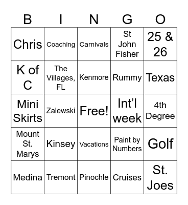 50th Wedding Anniversary! Bingo Card