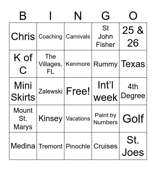 50th Wedding Anniversary! Bingo Card