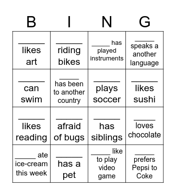 Bingo Card