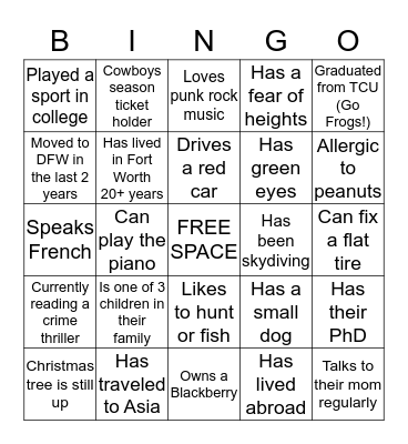 LOVE FW: Love BINGO Card