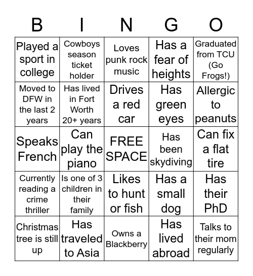 LOVE FW: Love BINGO Card