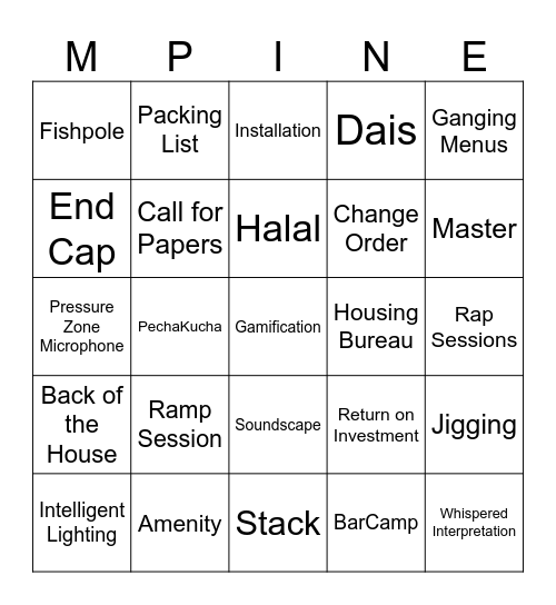 Newport Harbor Island Resort Bingo Card