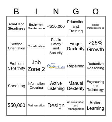 O'Net Online Bingo Card