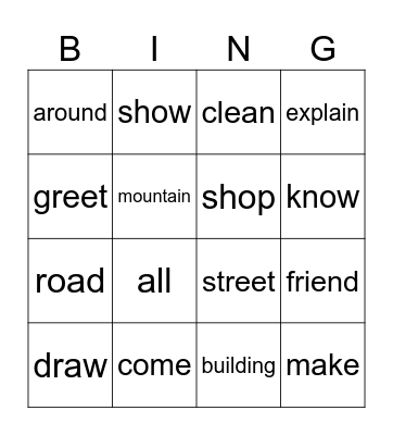 Bingo Card
