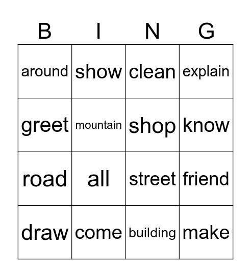 Bingo Card