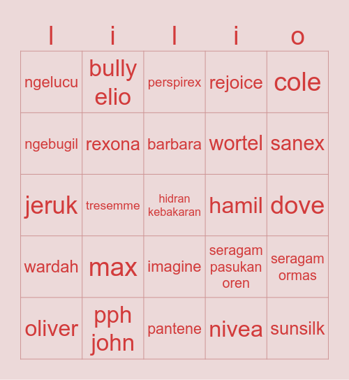 bingo lily Bingo Card