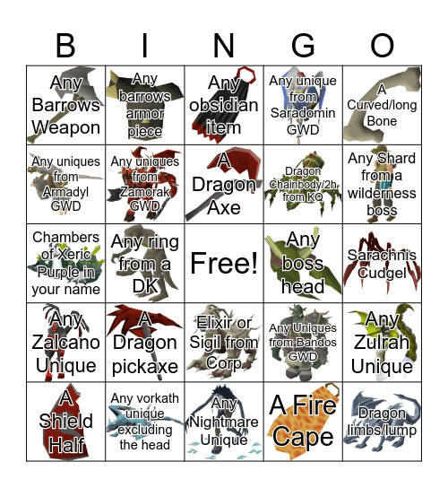 The Grind Bingo Card