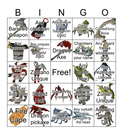 The Grind Bingo Card