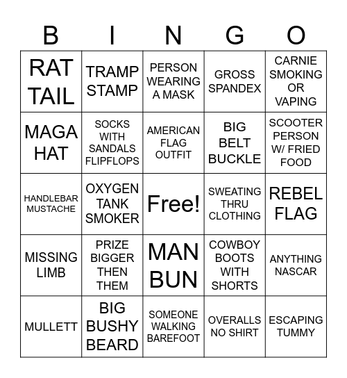 IONIA FREE FAIR BINGO Card