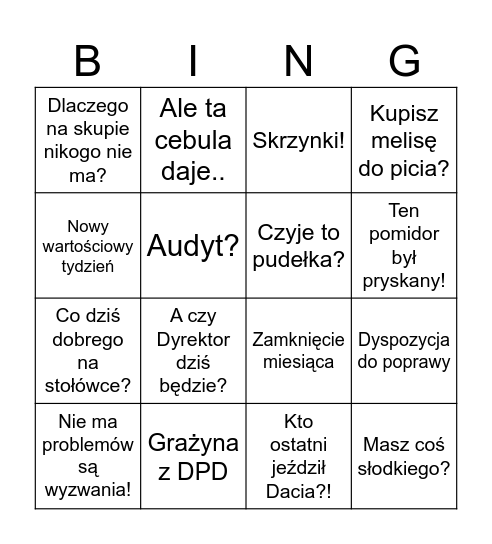 Bingo by Orskov Bingo Card