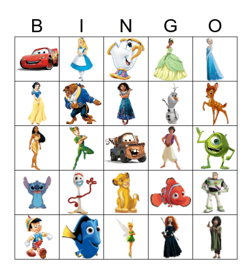 DISNEY Bingo Card