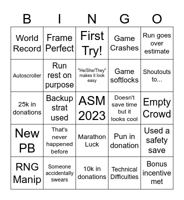 ASM 2023 Bingo Card