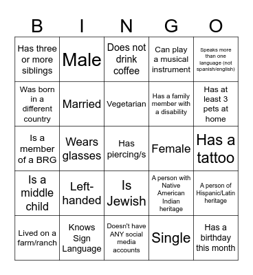 BINGO Card