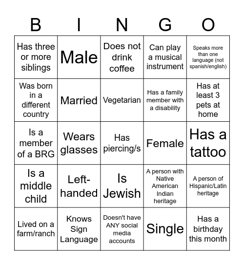 BINGO Card