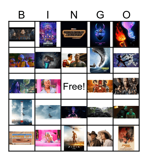 Blockbusters 2023 Bingo Card
