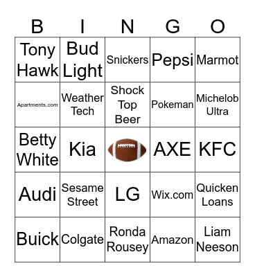 SUPER BOWL 50 Bingo Card