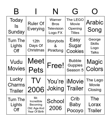 2006-2023 Bingo Card