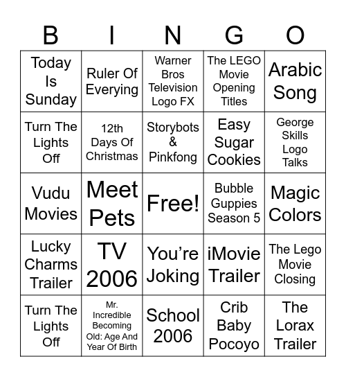 2006-2023 Bingo Card