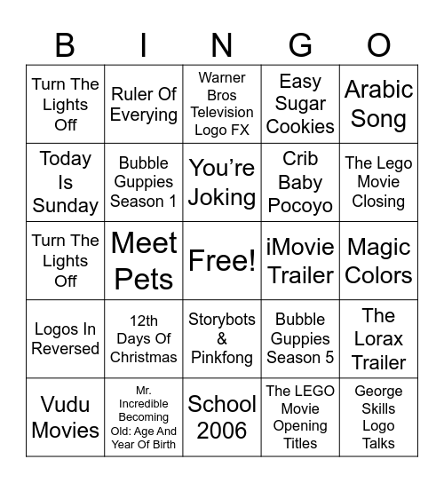 2006-2023 Bingo Card