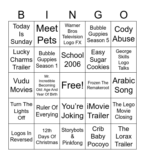 2006-2023 Bingo Card