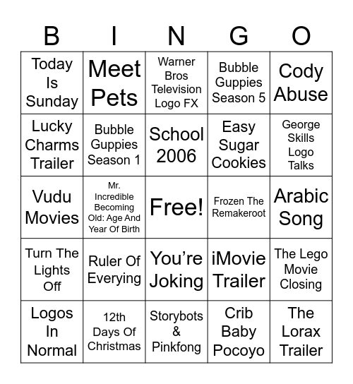 2006-2023 Bingo Card