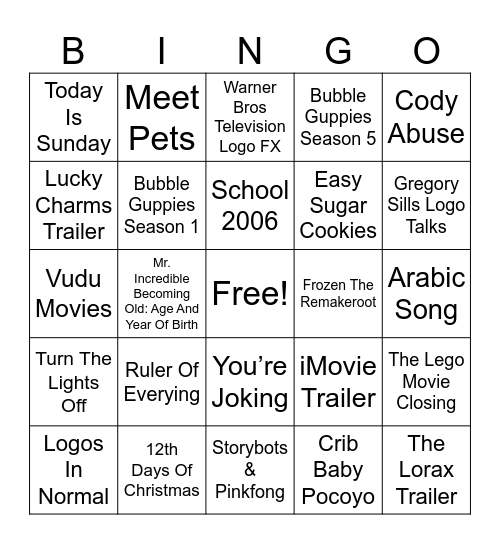 2006-2023 Bingo Card