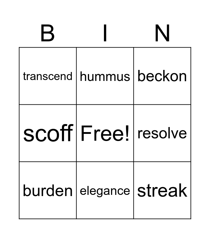 other-words-for-home-part-2-bingo-card